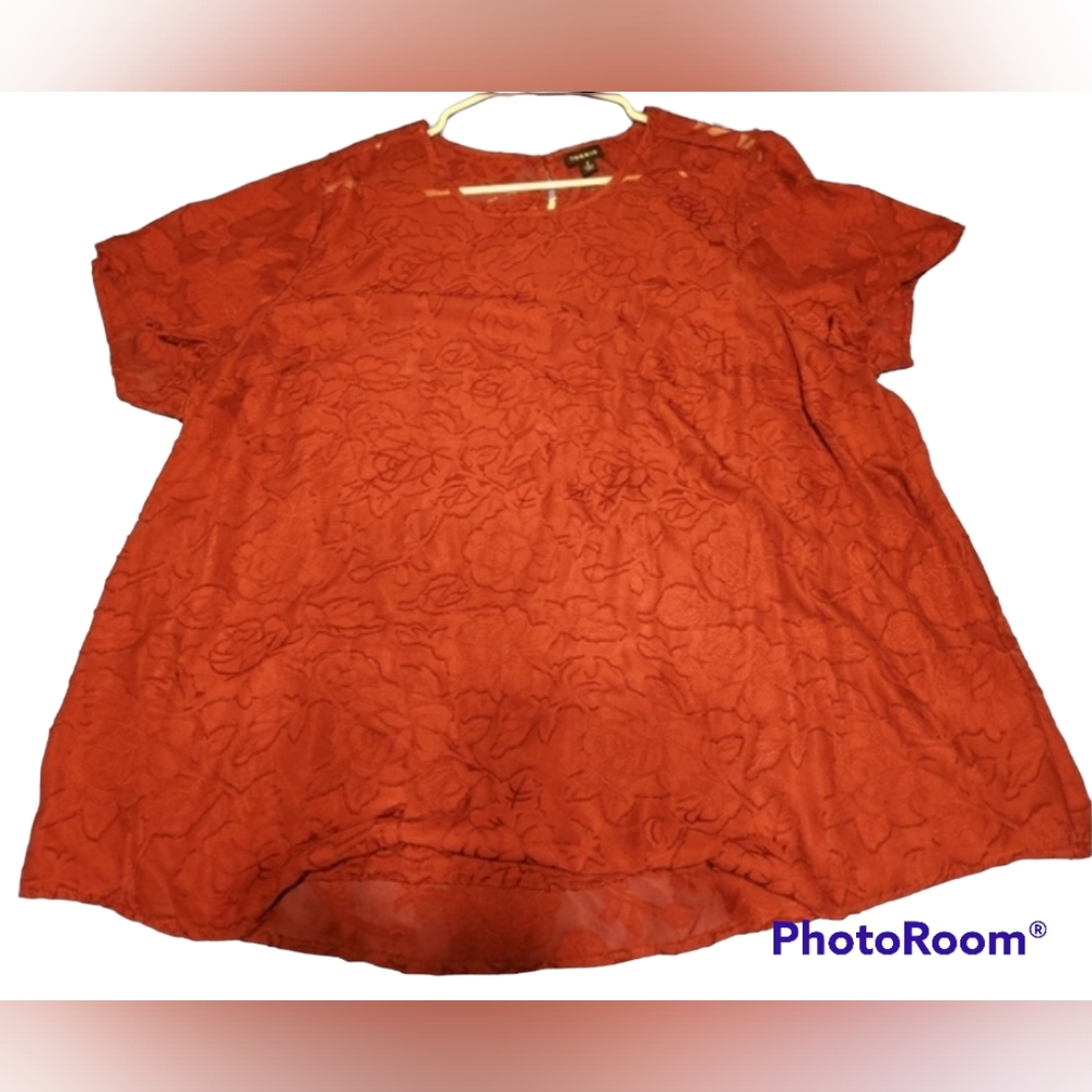 Torrid Sheer Floral Cap Sleeve Top - Size 2 (18/20)